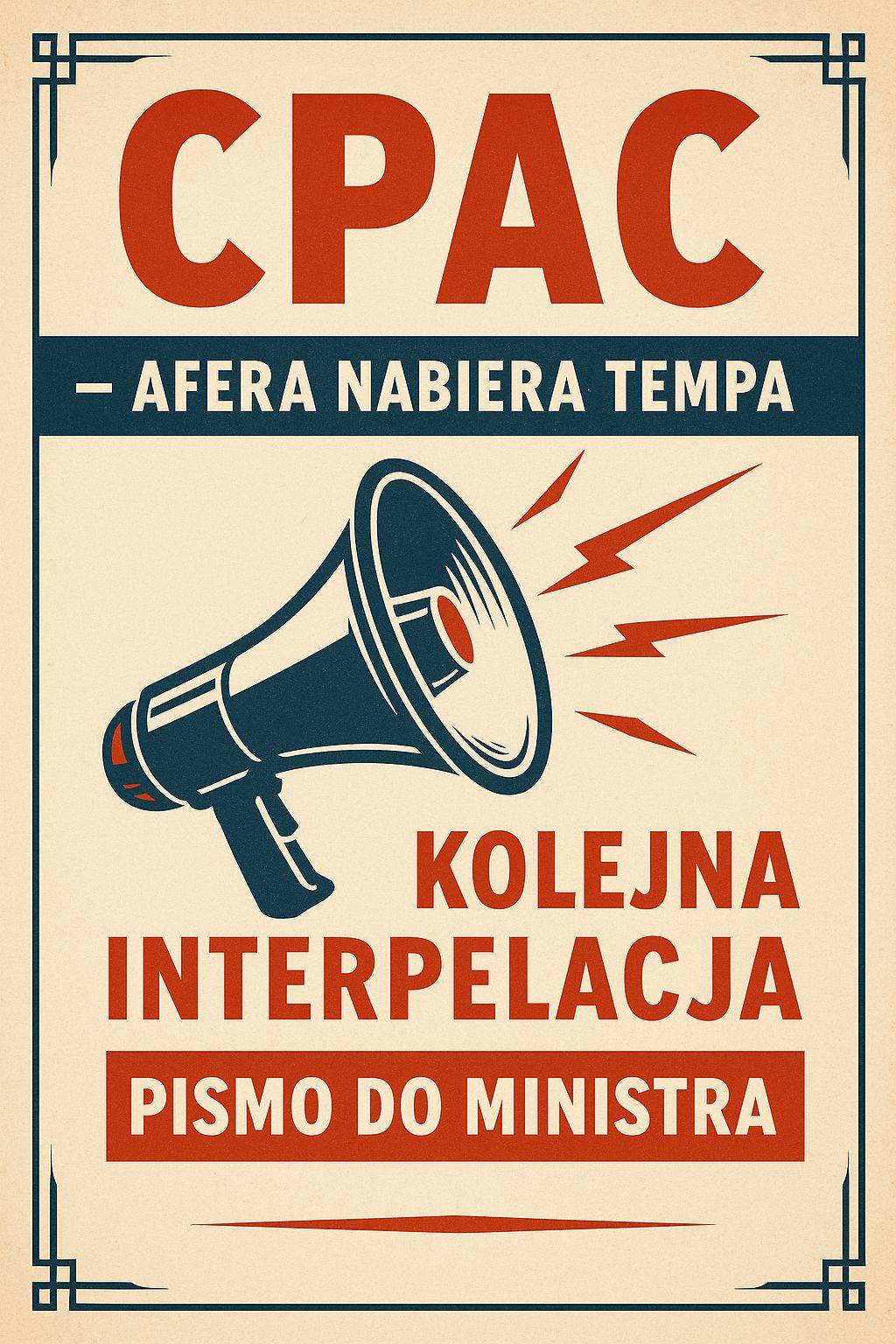 Afera CPAC. Przewodniczący Kłak ujawnia sponsorów i kieruje wniosek do Ministra Bodnara. Rusza śledztwo, rośnie presja