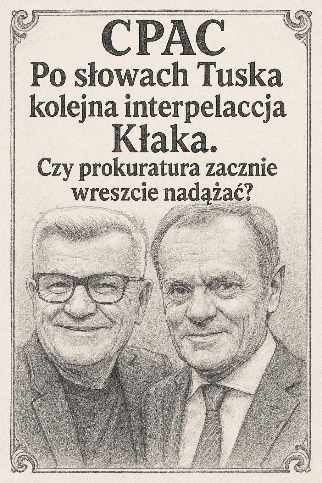 Po słowach Tuska kolejna interpelacja Kłaka. Czy prokuratura zacznie wreszcie nadążać?